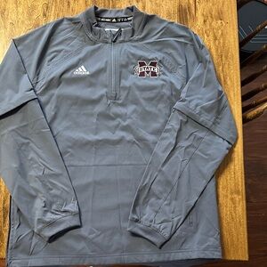Mississippi State Adidas Gray Quarter Zip